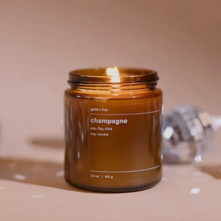 Champagne soy wax candle