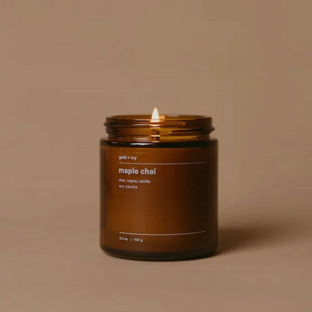 Gold + Ivy Maple Chai candle