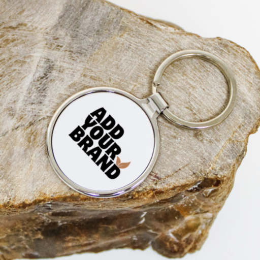 Branded circle keychain