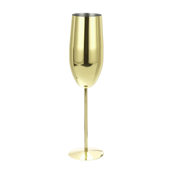 gold stainless steel champagne glass