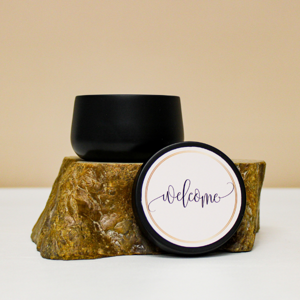 Welcome Black Soy Wax Candle