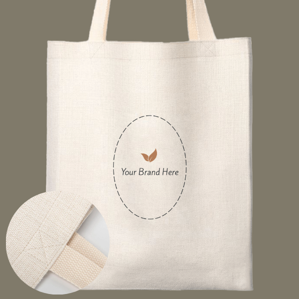 Branded Linen Tote Bag