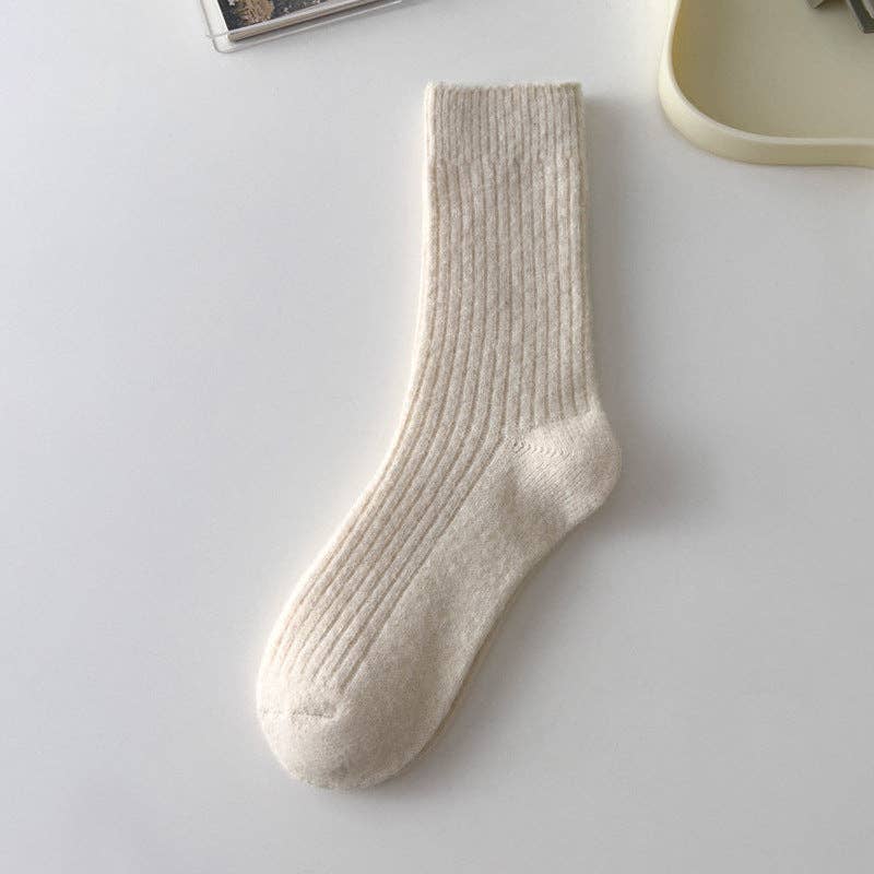 Beige Cozy Socks