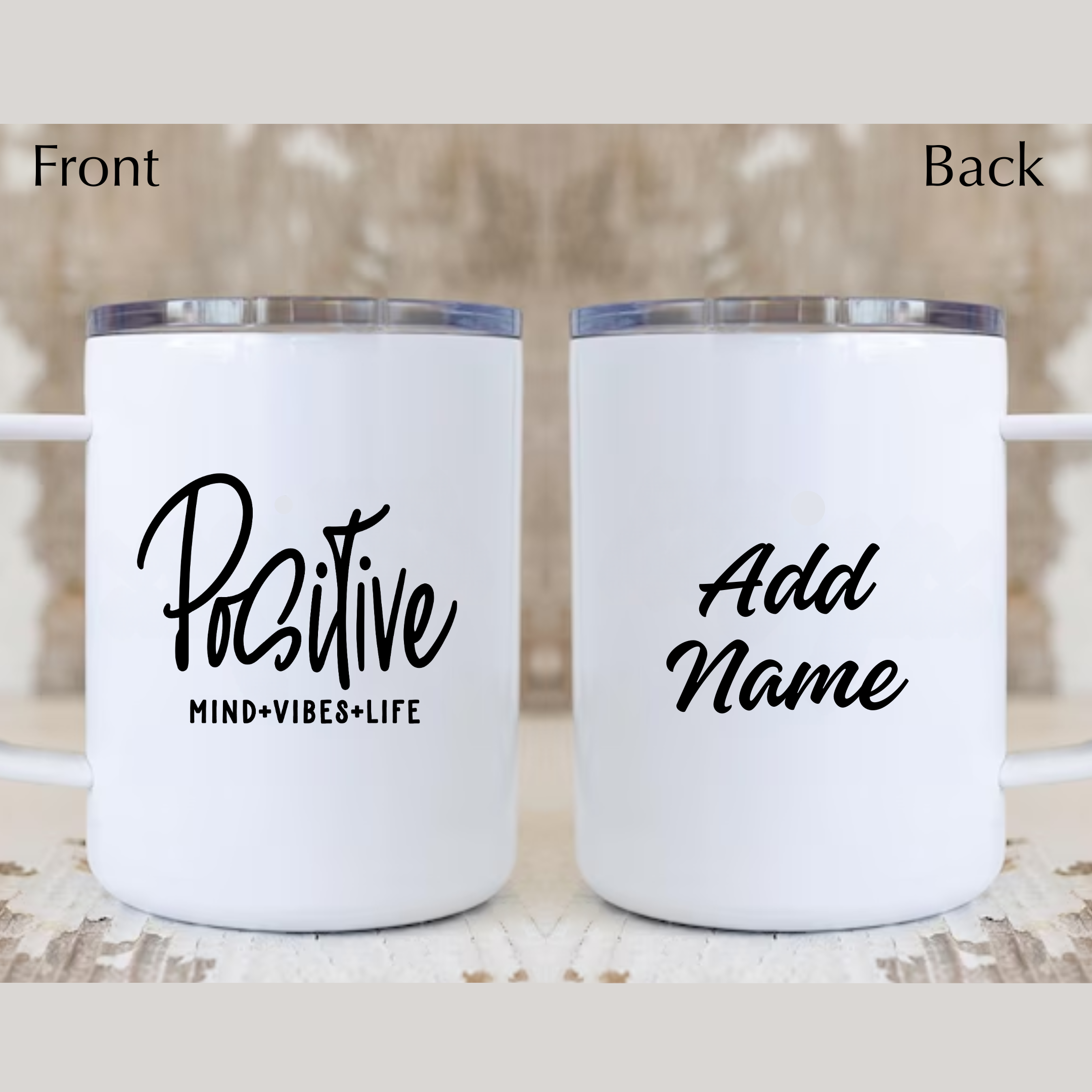 Positive Mind customizable travel mug