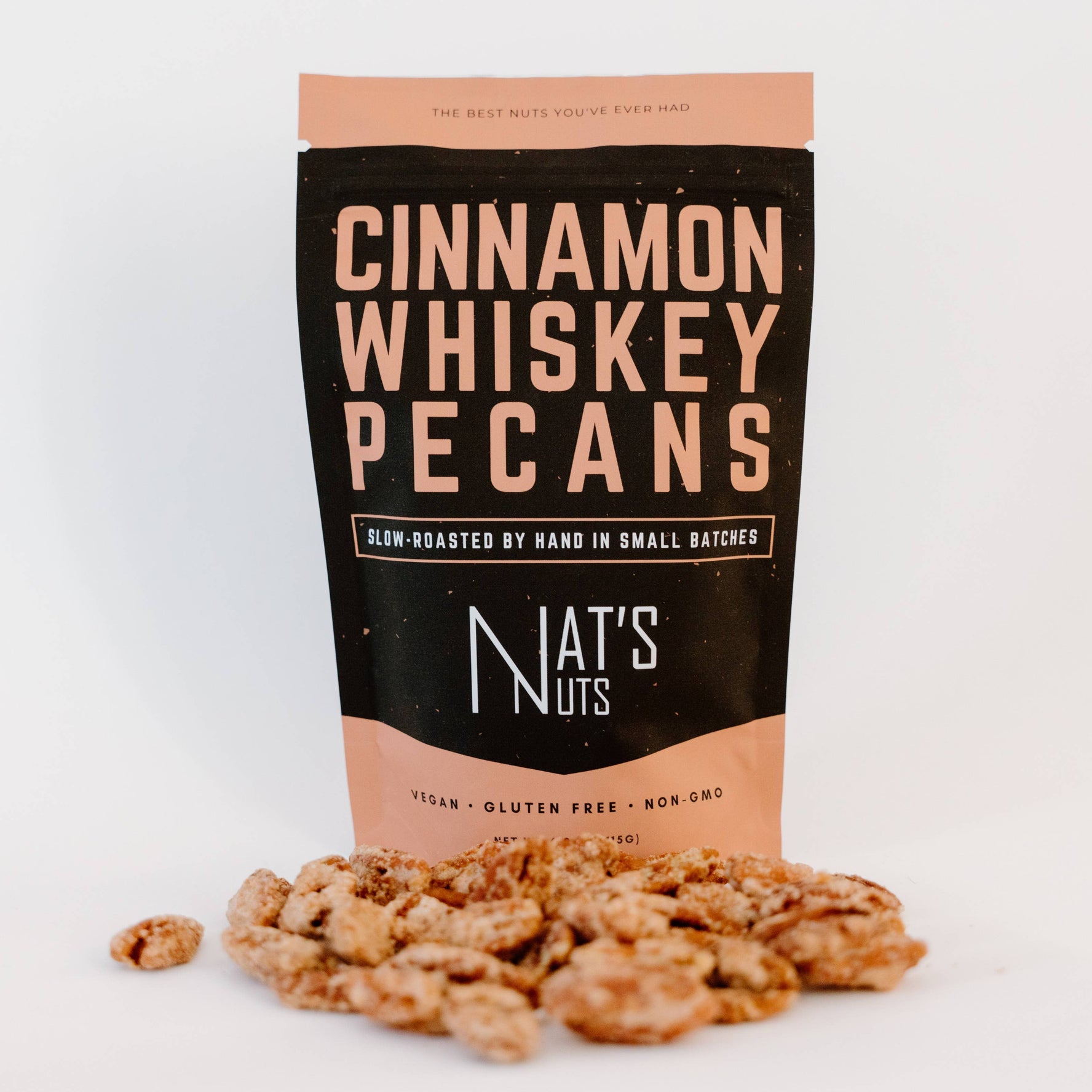 Bag of Cinnamon Whiskey Pecans from Nat's Nuts 