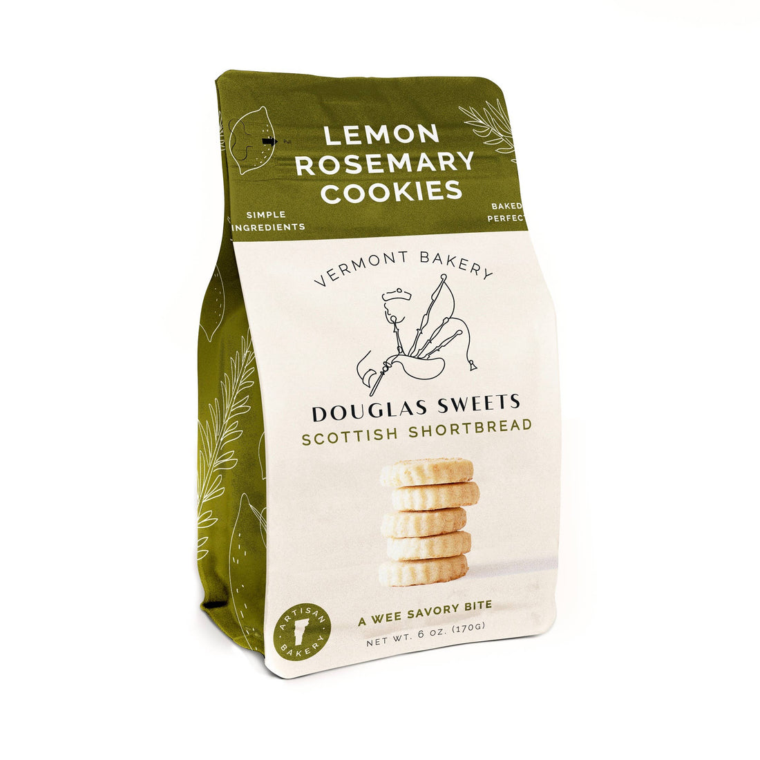 Lemon Rosemary Scottish Shortbread