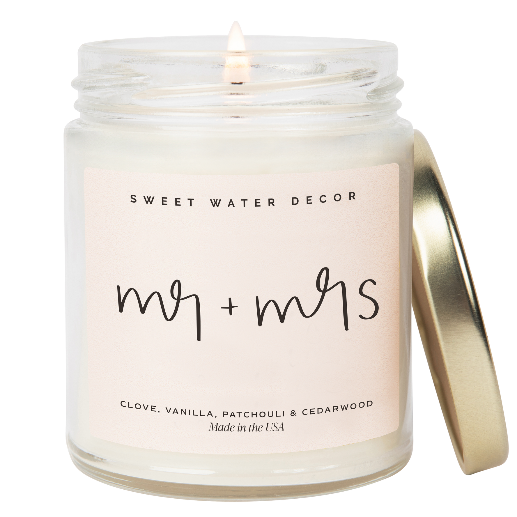 Sweet Water Decor, Mr. & Mrs. 9 oz Soy Candle