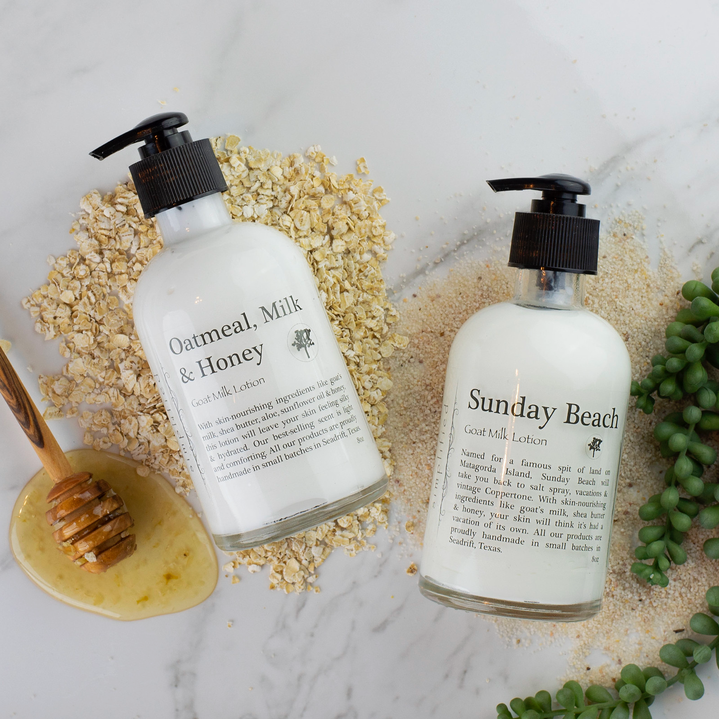 Simplified Soap, 8oz Goat Milk Lotion: Sunday Beach