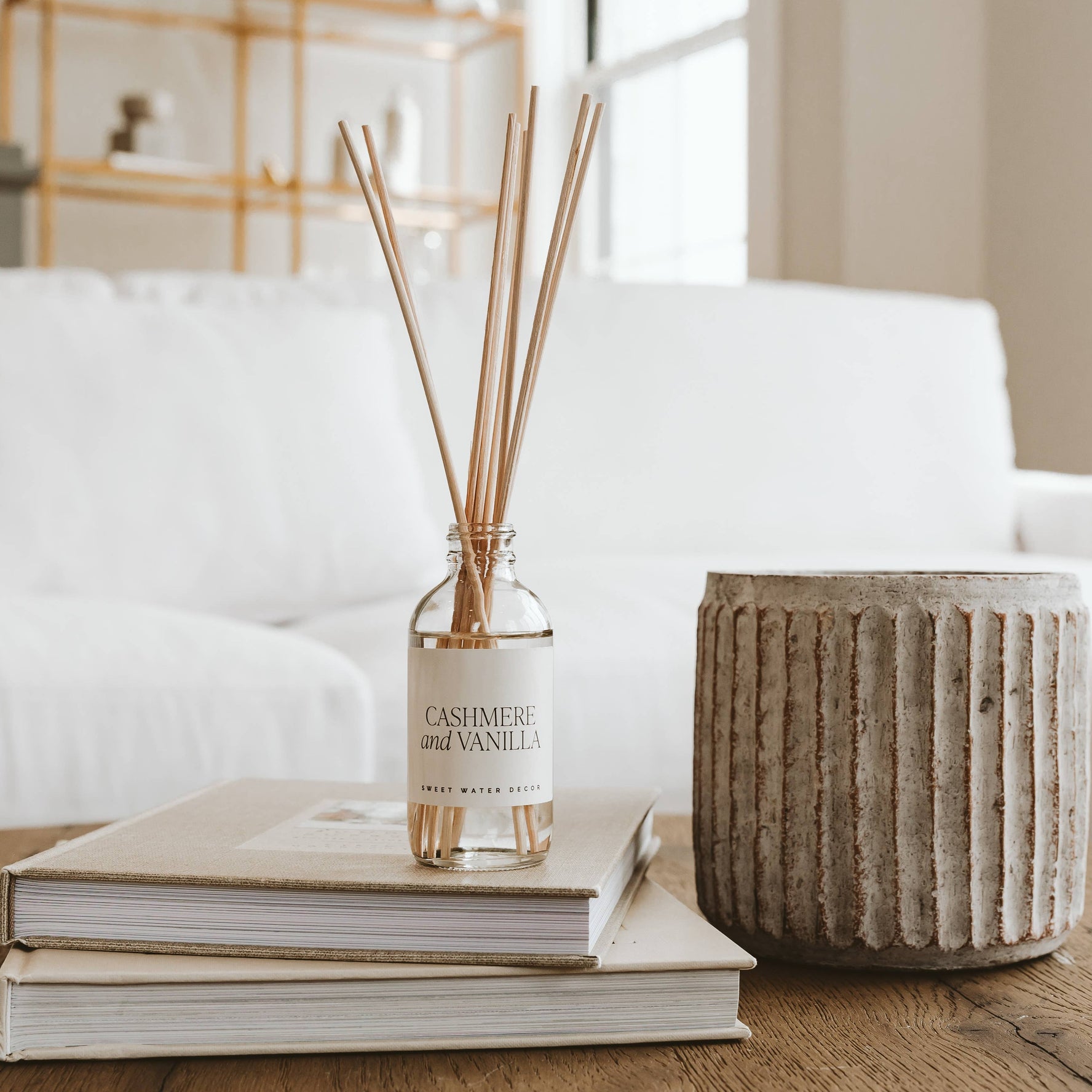 Sweet Water Decor, Illuminate the Everyday-Cashmere and Vanilla Clear Reed Diffuser