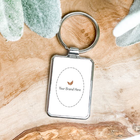 rectangle branded keychain