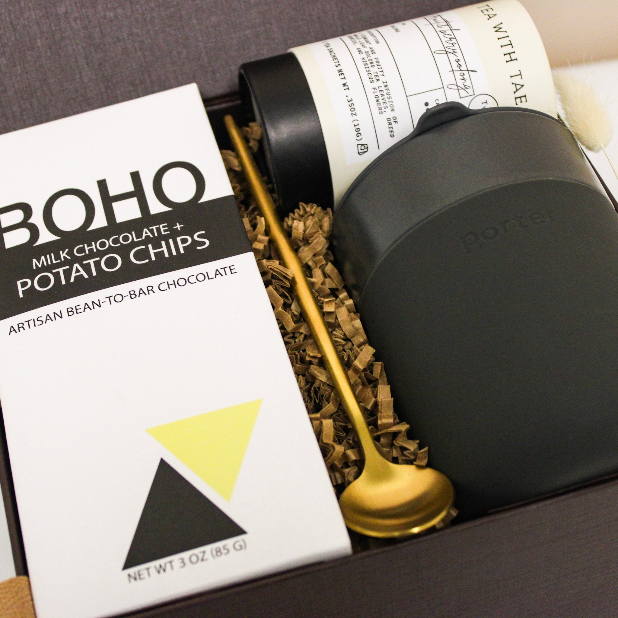 Self-care corporate gift box ideal for clients and employees.