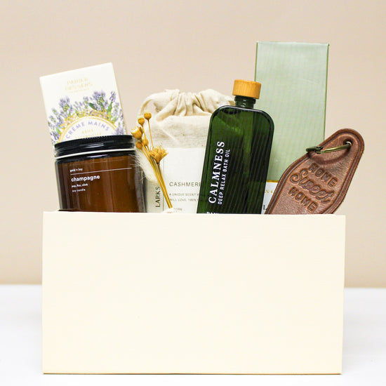 Luxury self care housewarming gift box