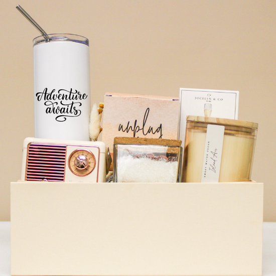 Perfect gift box for retirement, new job, new home or new adventure.