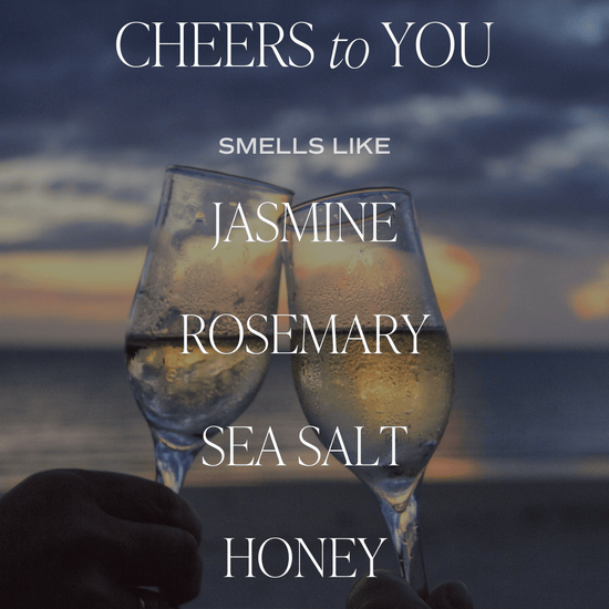 Sweet Water Decor, Cheers To You Soy Candle - Ribbed Glass Jar - MeaningFull Gift Lab