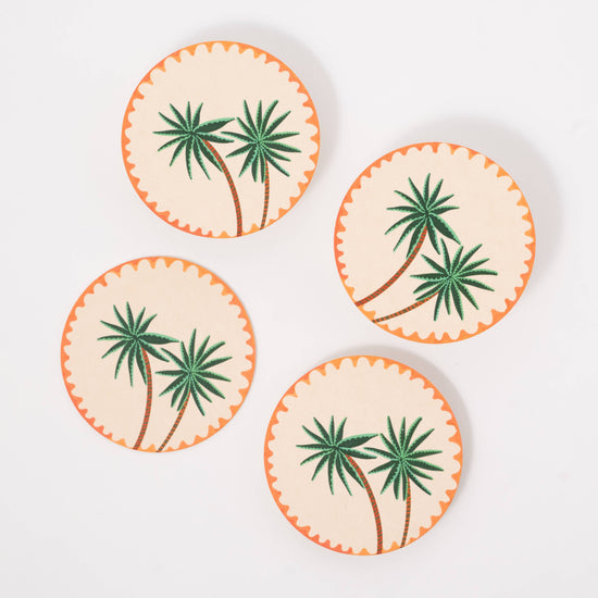 Sustainable Palm Coaster Set