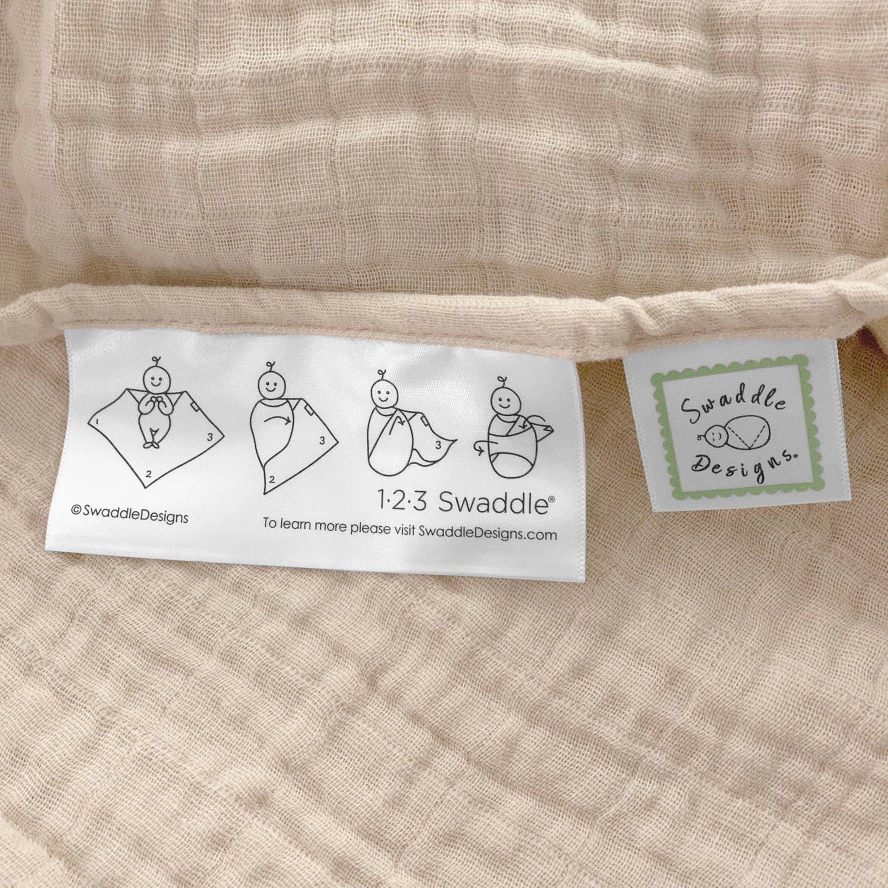 SwaddleDesigns, Oatmeal Muslin Swaddle Blanket