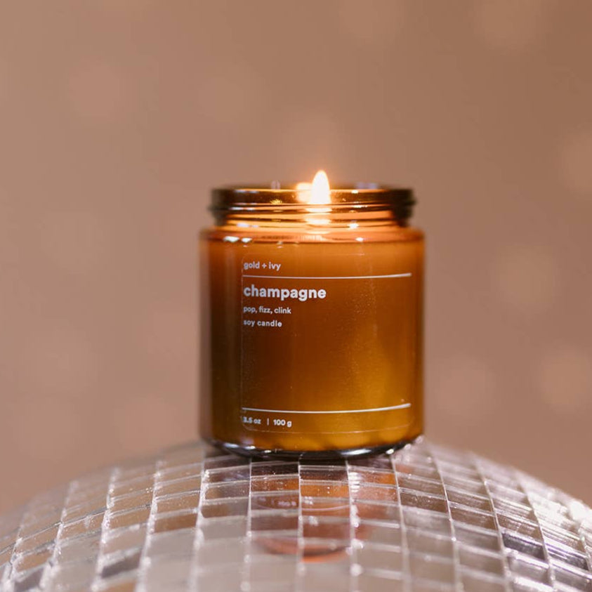Champagne soy wax candle
