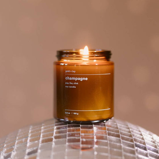 Champagne soy wax candle