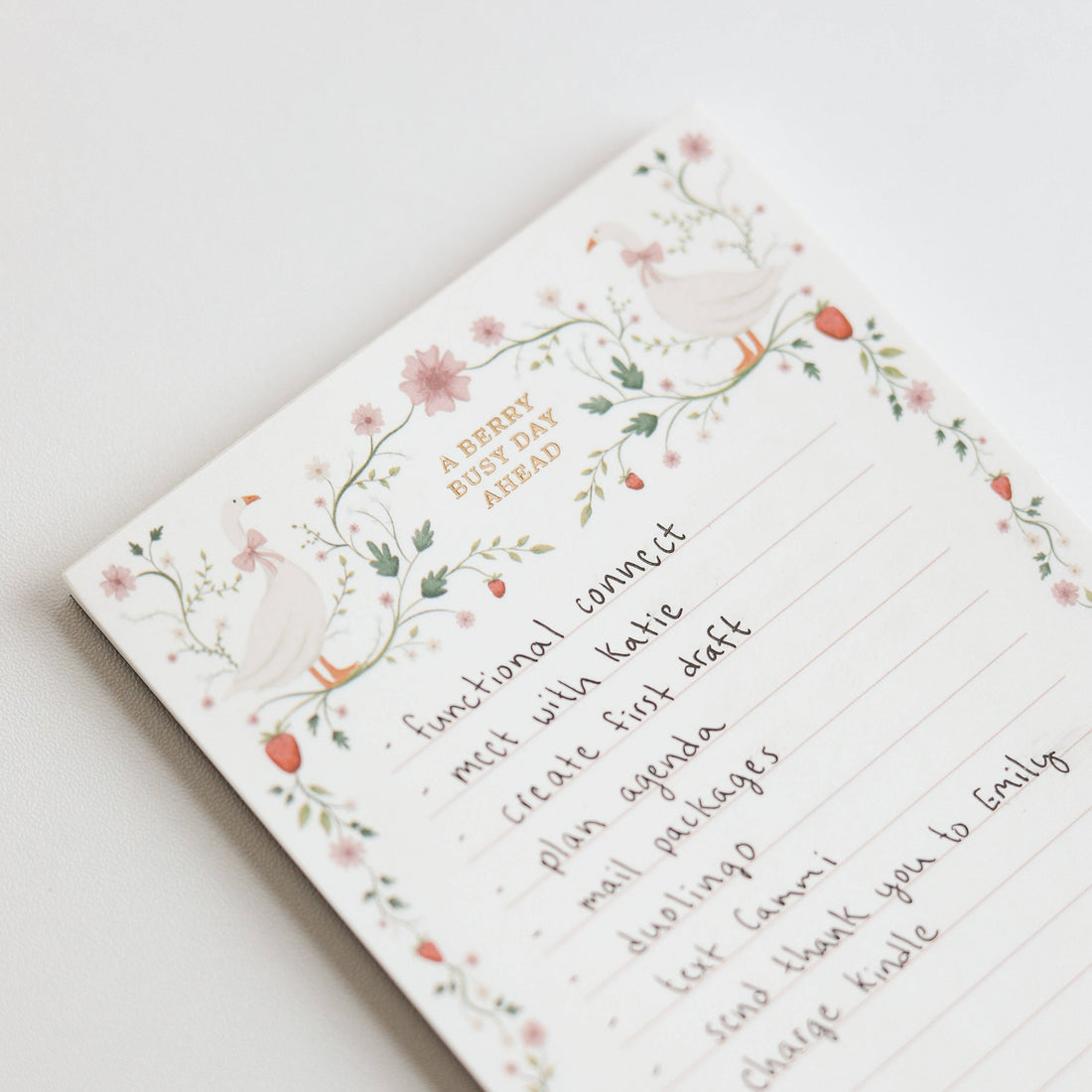 Strawberry Goose, Berry Busy Notepad