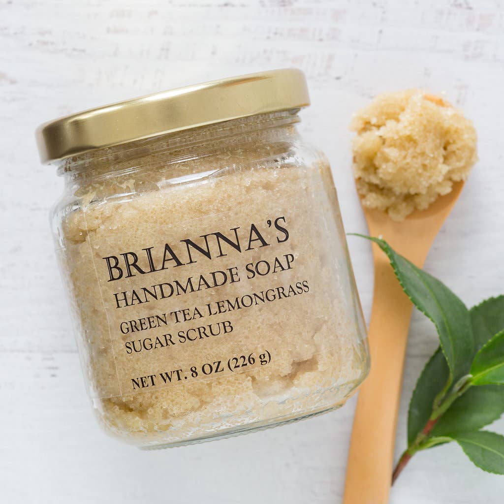 Brianna's Handmade Soap, Green Tea Lemongrass Sugar Scrub